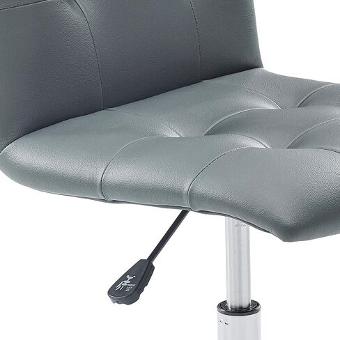 Modway Prim Ribbed Armless Mid Back Swivel Conference Office Chair In Black in Saudi Arabia