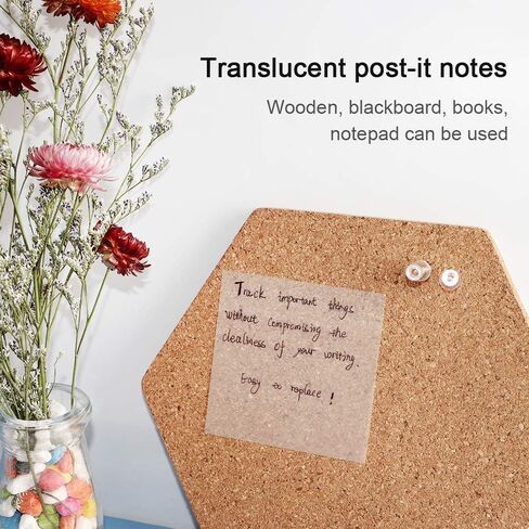 Multibey Transparent Sticky Note Pads, 3"x2" Clear Strong Memo Sticky Notes Message Reminder,10 Packs 500 Sheets (3 x 2 Inches) in Saudi Arabia