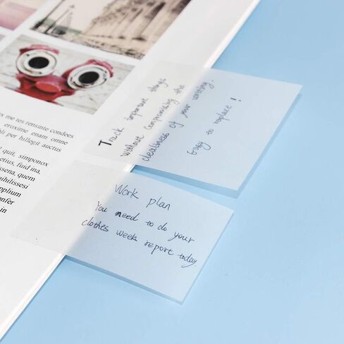 Multibey Transparent Sticky Note Pads, 3"x2" Clear Strong Memo Sticky Notes Message Reminder,10 Packs 500 Sheets (3 x 2 Inches) in Saudi Arabia