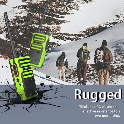 أجهزة اتصال لاسلكية Retevis RB17A طويلة المدى، راديو GMRS ثنائي الاتجاه، بطارية قابلة لإعادة الشحن 2200 مللي أمبير في الساعة، SOS، راديو محمول للصيد وركوب الخيل والتخييم (أخضر، عبوتان) in Saudi Arabia