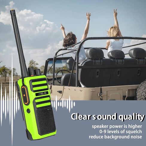 أجهزة اتصال لاسلكية Retevis RB17A طويلة المدى، راديو GMRS ثنائي الاتجاه، بطارية قابلة لإعادة الشحن 2200 مللي أمبير في الساعة، SOS، راديو محمول للصيد وركوب الخيل والتخييم (أخضر، عبوتان) in Saudi Arabia