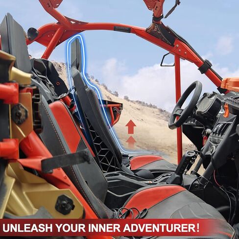 4 قطع رافعة مقعد متوافقة مع جميع موديلات Can-Am Maverick X3 - ارتفاع قابل للتعديل من 0.5 بوصة إلى 2 بوصة لتحسين الرؤية وتعزيز الراحة (أسود) in Saudi Arabia