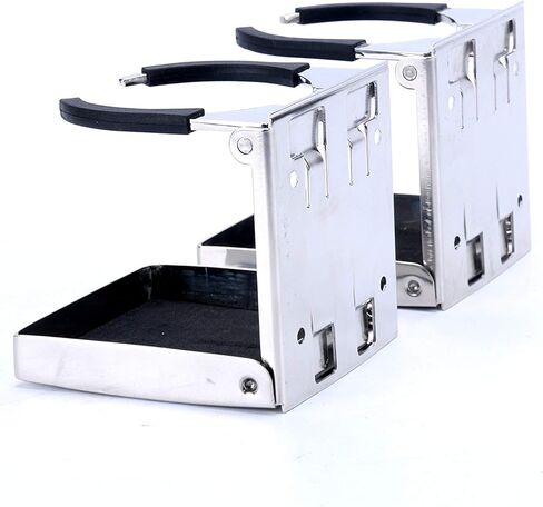 الفولاذ المقاوم للصدأ قابل للتعديل للطي كأس الشراب حامل زجاجة كوب تخزين حامل أرفف قوس دعوى ل مركبة بحرية قافلة اكسسوارات السيارات in Kuwait