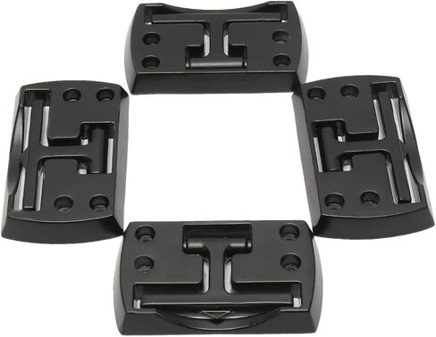 NovelBee 4 Pack of Chrome Fold Away Rope Hook with Mounting screws,Folding Cleat Truck Tie Down Anchor for Car Boat (Black) in Saudi Arabia