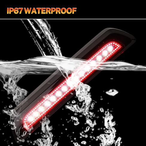 AUTOXBERT الثالث 3rd ضوء الفرامل لتويوتا تندرا 2007-2021 إضاءة مقاومة للماء ارتفاع جبل وقف LED ضوء الفرامل الثالث ، عدسة الدخان in Saudi Arabia