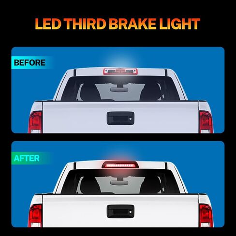 AUTOXBERT الثالث 3rd ضوء الفرامل لتويوتا تندرا 2007-2021 إضاءة مقاومة للماء ارتفاع جبل وقف LED ضوء الفرامل الثالث ، عدسة الدخان in Saudi Arabia