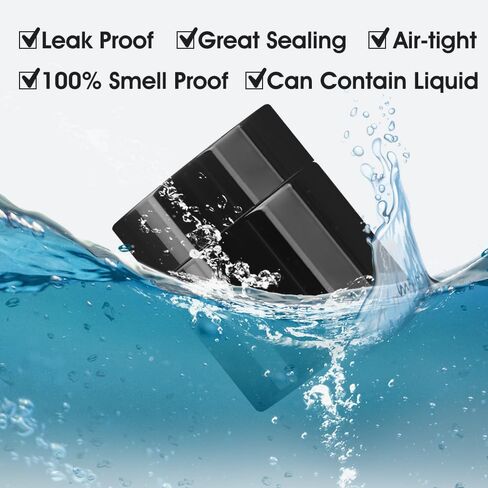 10g Thick Black UV Protection Small Glass Jars with Lids 10ml Concentrate Jars for Airtight Storage Wax Leaf Salve Cream Refillable Containers Jar (D capacity: 10ml 12PCS) in Saudi Arabia