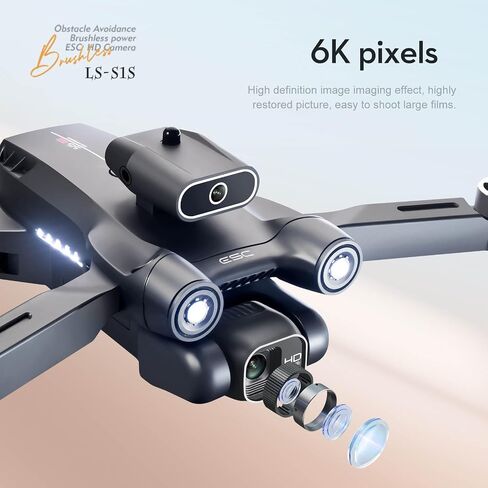 طائرة بدون طيار 4K بدون طيار 2024 للبالغين، طائرة بدون طيار خفيفة الوزن وقابلة للطي وعالية الدقة، جسم من الألياف، إرجاع تلقائي، اتبعني، طائرة بدون طيار مع كاميرا للمبتدئين in Saudi Arabia