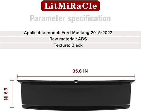 Rear Decklid Panel Trim Compatible with Ford Mustang 2015-2022, Mustang External Accessories Trunk Center Cover Panel Trim (Carbon Fiber Texture) in Kuwait