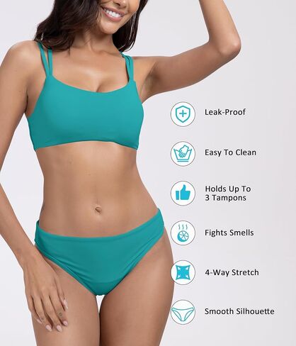 Beautikini Period Swimwear for Teens Menstrual Leakproof Taylor Bikini Top Period Bikini Swimsuit Bathing Suit for Teen Girl in Kuwait