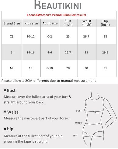 Beautikini Period Swimwear for Teens Menstrual Leakproof Taylor Bikini Top Period Bikini Swimsuit Bathing Suit for Teen Girl in Kuwait