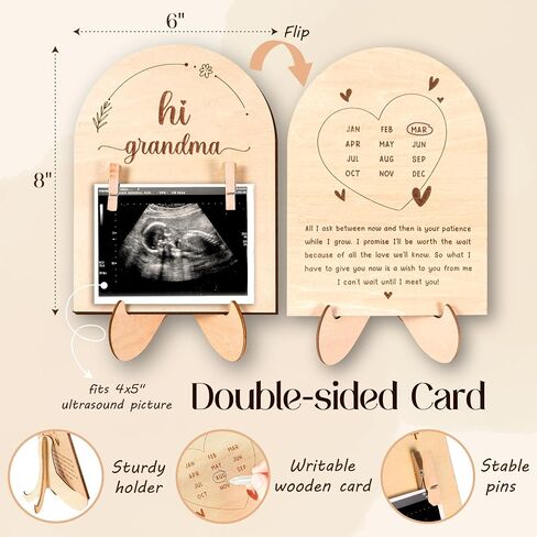 Hi Grandma Pregnancy Announcement - Promoted To Grandma Baby Announcement Ultrasound Picture Frames, Baby Surprise Announcement Pregnancy Reveal Ideas, Sonogram Photo Frame Gifts in Saudi Arabia