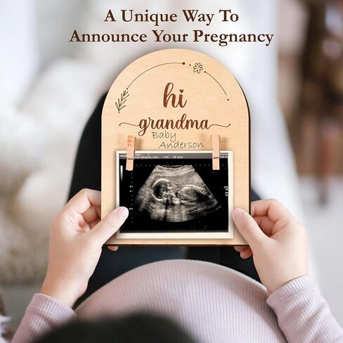 Hi Grandma Pregnancy Announcement - Promoted To Grandma Baby Announcement Ultrasound Picture Frames, Baby Surprise Announcement Pregnancy Reveal Ideas, Sonogram Photo Frame Gifts in Saudi Arabia