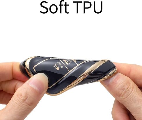 for Toyota Key Fob Cover with Keychain Soft TPU Full Protection Key Case Shell Compatible with 2018-2024 Camry RAV4 Highlander Avalon C-HR Prius Corolla GT86 3 Button, A-Black in Saudi Arabia