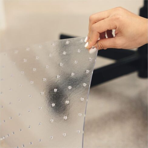 Heavy Duty Office Chair Mat with Lip for Carpet - 48 x 36 Inches Clear Desk Chair Mat - Anti-Slip Durable Carpet Protector for Desk Chair in Saudi Arabia