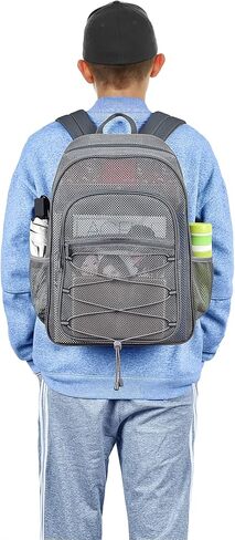 Heavy Duty Mesh Backpacks for Adults, See Through Backpack with Adjustable Straps, Mesh Bags for Swimming(Purple) in Kuwait