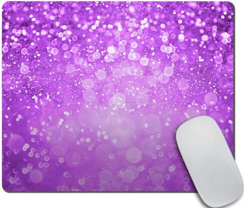 Pink Glitter Background Customized Rectangle Non-Slip Rubber Mouse Pads Gaming Mouse Pad 9.5 X 7.9 Inch (240mmX200mmX3mm) in Saudi Arabia
