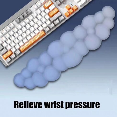 Gradient Color Cloud Keyboard Wrist Rest Set, Cloud Wrist Rest for Computer Keyboard and Mouse Pad with Wrist Rest Set, Ergonomic Keyboard Mouse Wrist (Dark Green Gradient) in Saudi Arabia