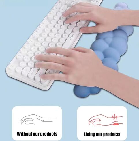 Gradient Color Cloud Keyboard Wrist Rest Set, Cloud Wrist Rest for Computer Keyboard and Mouse Pad with Wrist Rest Set, Ergonomic Keyboard Mouse Wrist (Dark Green Gradient) in Saudi Arabia