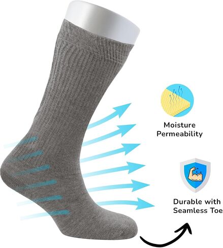 Cosyfeel® Women Loose Diabetic Crew Socks 4-Pair Super Soft Bamboo Viscose Material Durable with Seamless Toe Non-Binding Top in Saudi Arabia
