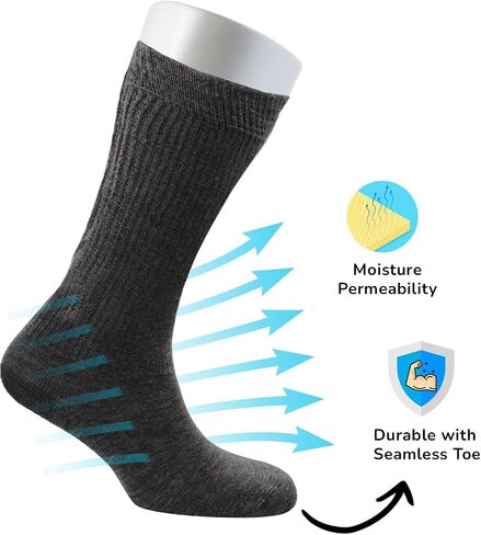 Cosyfeel® Women Loose Diabetic Crew Socks 4-Pair Super Soft Bamboo Viscose Material Durable with Seamless Toe Non-Binding Top in Saudi Arabia