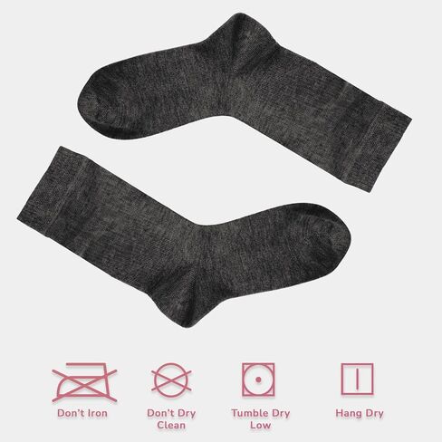 Cosyfeel® Women Loose Diabetic Crew Socks 4-Pair Super Soft Bamboo Viscose Material Durable with Seamless Toe Non-Binding Top in Saudi Arabia