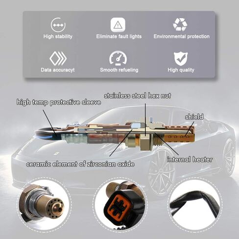 مستشعر الأوكسجين AP13T461X لـ 2000-2011 Hyundai Accent 1.6L 1.5L استبدال مستشعر الأوكسجين المنبع والمصب مع OE Bosch 13461 in Kuwait