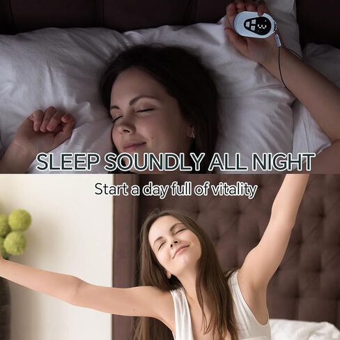 جهاز توموروتيك المحمول للمساعدة على النوم، تقليل التوتر واسترخاء العقل مع 4 أصوات مشهد مهدئ و9 مستويات كثافة، يعزز جودة النوم ومحمول للرياضة والمشي والاسترخاء (أخضر) in Kuwait