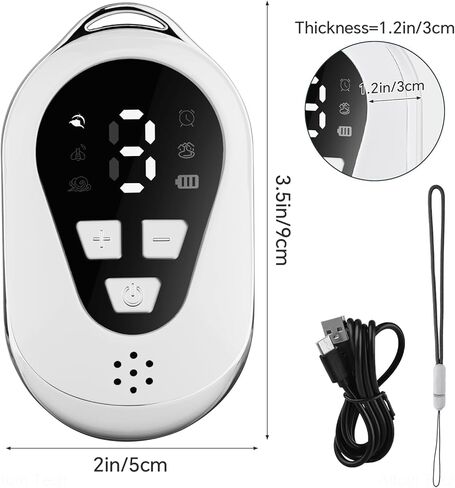 جهاز توموروتيك المحمول للمساعدة على النوم، تقليل التوتر واسترخاء العقل مع 4 أصوات مشهد مهدئ و9 مستويات كثافة، يعزز جودة النوم ومحمول للرياضة والمشي والاسترخاء (أخضر) in Kuwait