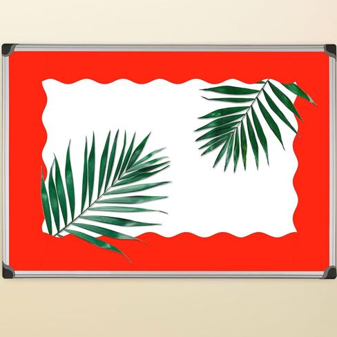 لوحة إعلانات حمراء ذات حدود صدفية للفصل الدراسي بطول 52 قدمًا لفة واحدة in Saudi Arabia