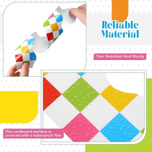 TaoBary 6 Rolls 196.8 ft Back to School Bulletin Board Borders First Day of School Classroom Borders for Bulletin Board Colorful Crayon Pencil Apple Bus Classroom Chalkboard Decoration in Kuwait