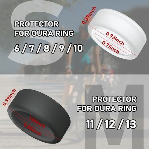 واقي لخاتم Oura، 4 قطع من غطاء حلقة السيليكون المتوافق مع خاتم Oura، جراب مرن لخاتم Oura Ring Gen 3 للتمرين in Kuwait