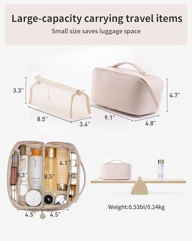 صندوق مجوهرات للسفر من Vlando مع 6 سحاب حقيبة مجوهرات للسفر وحقيبة مستحضرات التجميل وحقيبة فرش المكياج للهدايا والنساء والفتيات in Kuwait