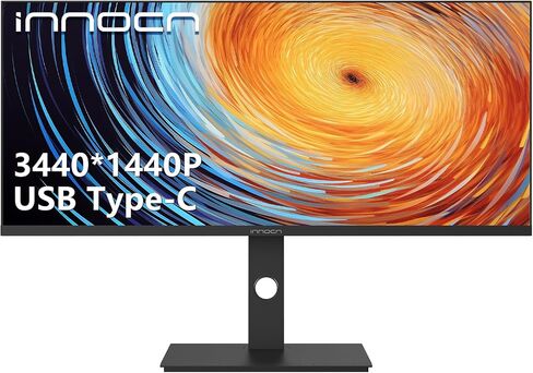 INNOCN 34" Ultrawide Monitor 21:9 WQHD 3440 x 1440p IPS Display 100% sRGB 75Hz Adaptive Sync HDR400 USB Type-C Monitor, Ultra Narrow Bezels, Height Adjustable, Mountable - 34C1Q in Saudi Arabia