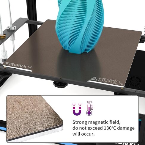 TRONXY PEI Sheet Build Plate, Flexible Magnetic PEI Build Surfaces for 3D Printer Heated Bed 330x330 mm, Removable PEI Spring Steel Platform for X5SA/X5SA PRO Hot Bed, Easy to Remove Model in Kuwait
