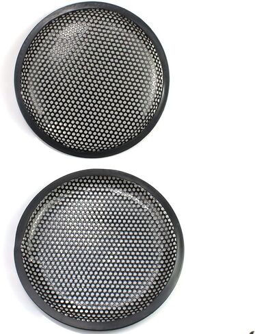 2 Pcs 8 Inch Metal Mesh Speaker Grills Covers Subwoofer Grill Protective Case and Presser feet with Mounting Screws for Home Audio Car Speaker (Black) in Saudi Arabia