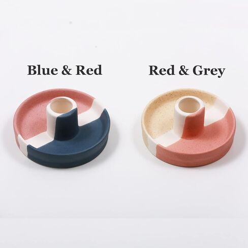 Ceramic Incense Holder for Palo Santo Stick, Handmade Palo Santo Burner, Scent Wood Stand and Ash Catcher (Blue&Red) in Saudi Arabia