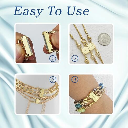 Layering Necklace Clasp Bracelet Layering Clasp Separator for Stackable Necklaces Buckle Necklace Clasps and Closures in Saudi Arabia