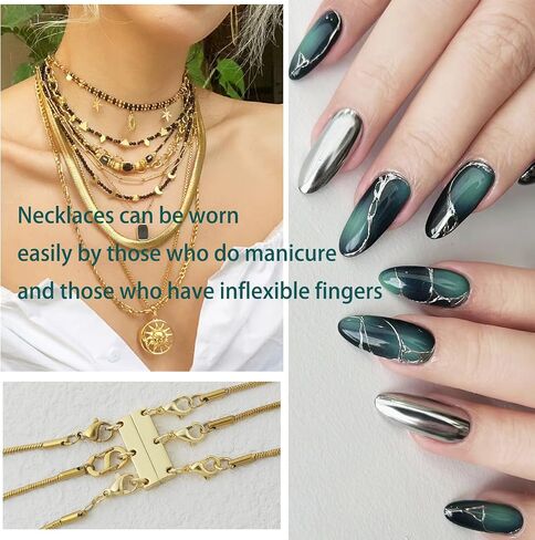 Layering Necklace Clasp Bracelet Layering Clasp Separator for Stackable Necklaces Buckle Necklace Clasps and Closures in Saudi Arabia