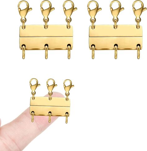 Layering Necklace Clasp Bracelet Layering Clasp Separator for Stackable Necklaces Buckle Necklace Clasps and Closures in Saudi Arabia
