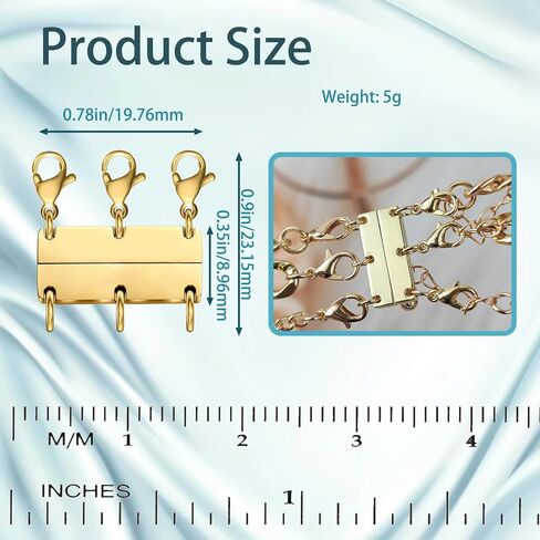 Layering Necklace Clasp Bracelet Layering Clasp Separator for Stackable Necklaces Buckle Necklace Clasps and Closures in Saudi Arabia