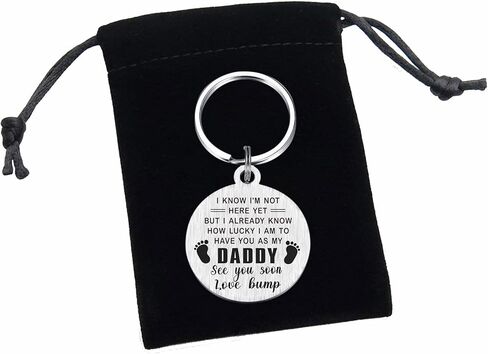 تمت ترقيته إلى Dad Est.2024، هدايا الأب الجديد، سلسلة مفاتيح الأب المستقبلي، أفكار هدية للأب في عيد الأب لأول مرة، هدية إعلان عن الحمل لتصبح بابا، هدية دفع للآباء الجدد in Kuwait