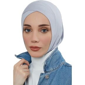 Aisha's Design Instant Turban 95% Cotton Head Scarf Headwear Combed Cotton Ninja Cap, Slip on Jersey Hijab