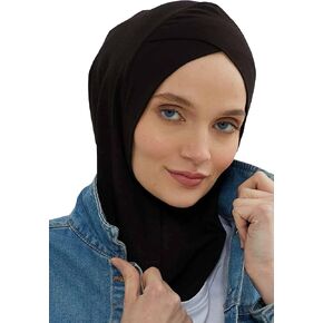 عمامة فورية من تصميم عائشة، وشاح للرأس مصنوع من القطن بنسبة 95%، قبعة نينجا من القطن الممشط، سهلة الارتداء على حجاب جيرسي