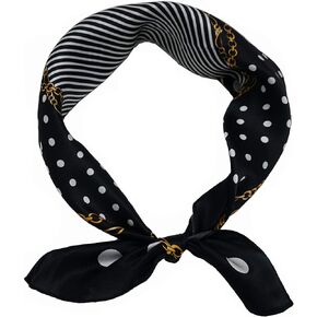 100% Pure Mulberry Silk Scarf 21"x21" Lightweight Neckerchief Head Scarves Women Men Small Square Printed Scarves