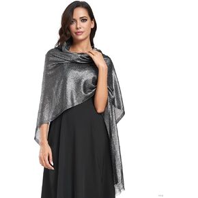 Sparkling Metallic Shawls and Wraps for Weddings Lightweight Wraps Scarf for Women Evening Formal Party