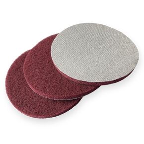 LiME LiNE 6" Hook & Loop Scuffing Discs for Orbital Dual Action Sanders, (Red 3 Pack)