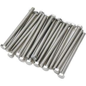 M5x70 Hex Bolts Stainless Steel Hex Head Screw Bolts,Screw Pitch 0.8mm Fully Threaded Hex Tap Bolts 20Pcs
