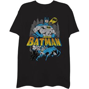 DC Comics Mens Batman Shirt - Batman, Robin, Joker - Batman Throwback Classic Super Soft T-Shirt