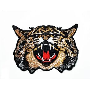 Angry Wildcat Wildlife Biker Patch Ideal for adorning Your Jeans, Hats, Bags, Jackets and Shirts.